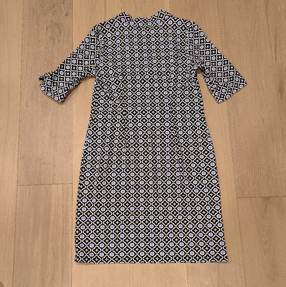 Talbots Geometric Black and White Dress - Picture 2 of 6